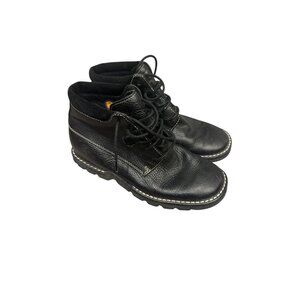 Vintage Cole Haan Country Womens Boots Black Leather  Round Toe Lace Up Size 5